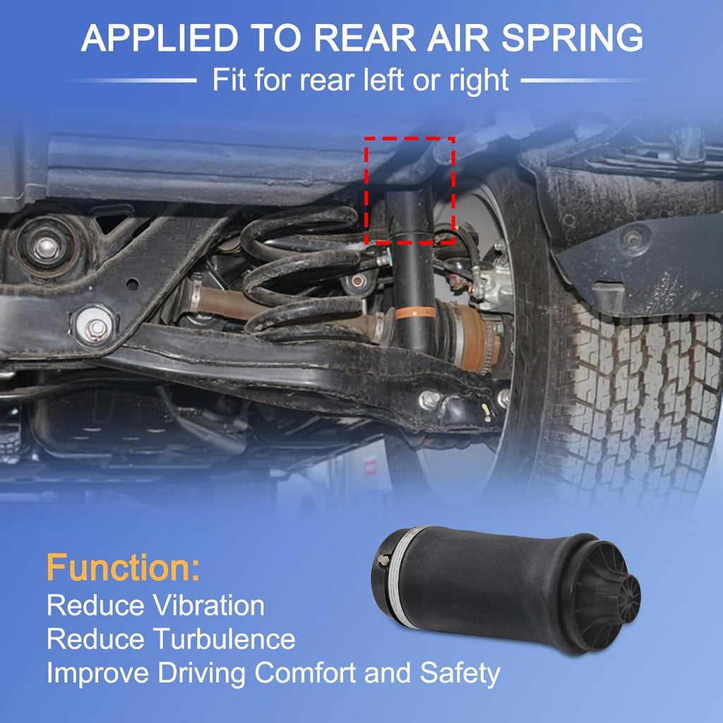 rear air suspension spring bag compatible with 2011-15, close-up detail