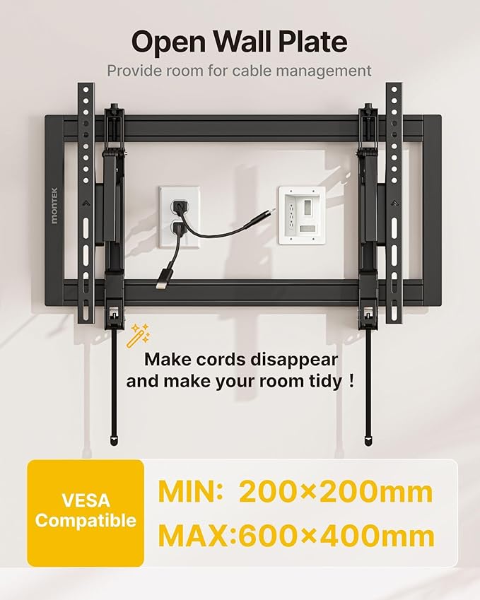 monTEK Heavy Duty Tilting TV Wall Mount Barckt