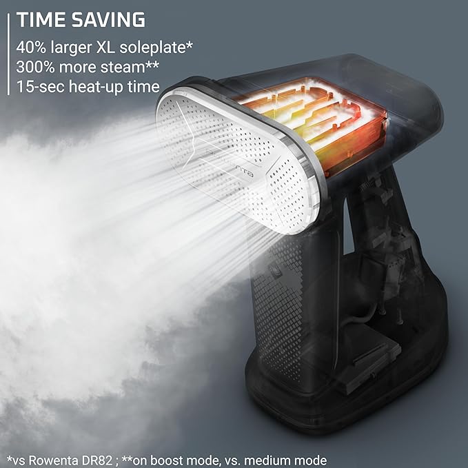 Rowenta Handheld Steamer for Clothes, Pure Force 2in1 Steamer & Iron,