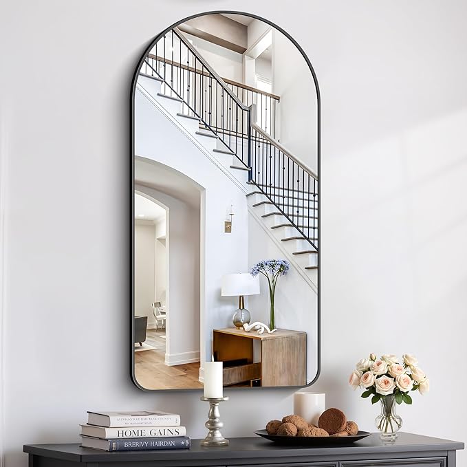 Arched Bathroom Mirror, Wall Mounted Mirror, Living Room, Vertically Hanging