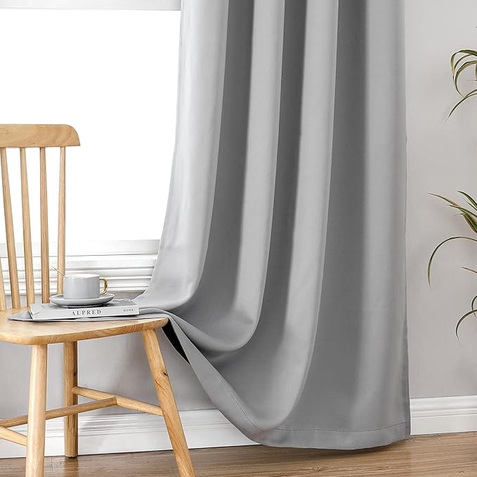 ChrisDowa 100% Blackout Curtains 120 inch Long