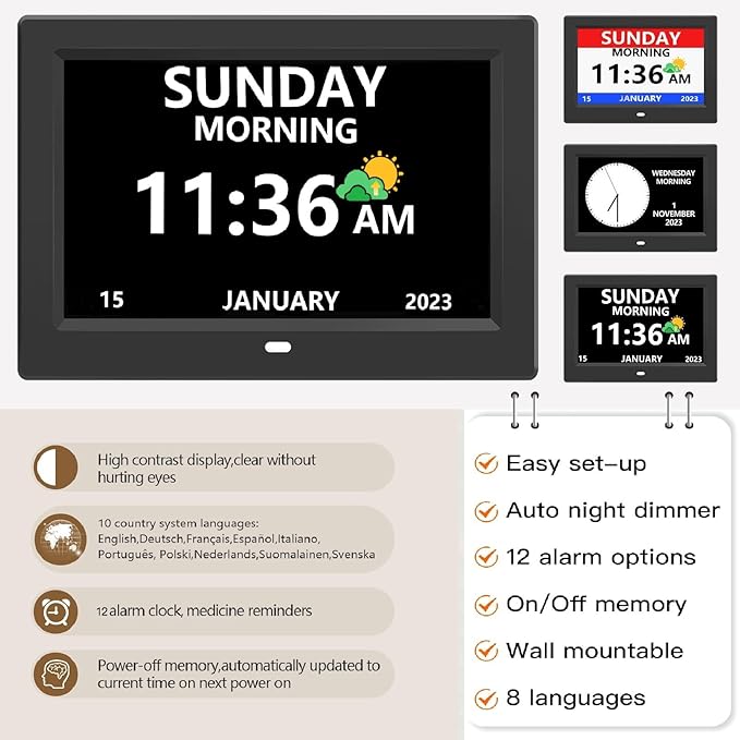 LXBYJKJ 10 Inch Digital Clock