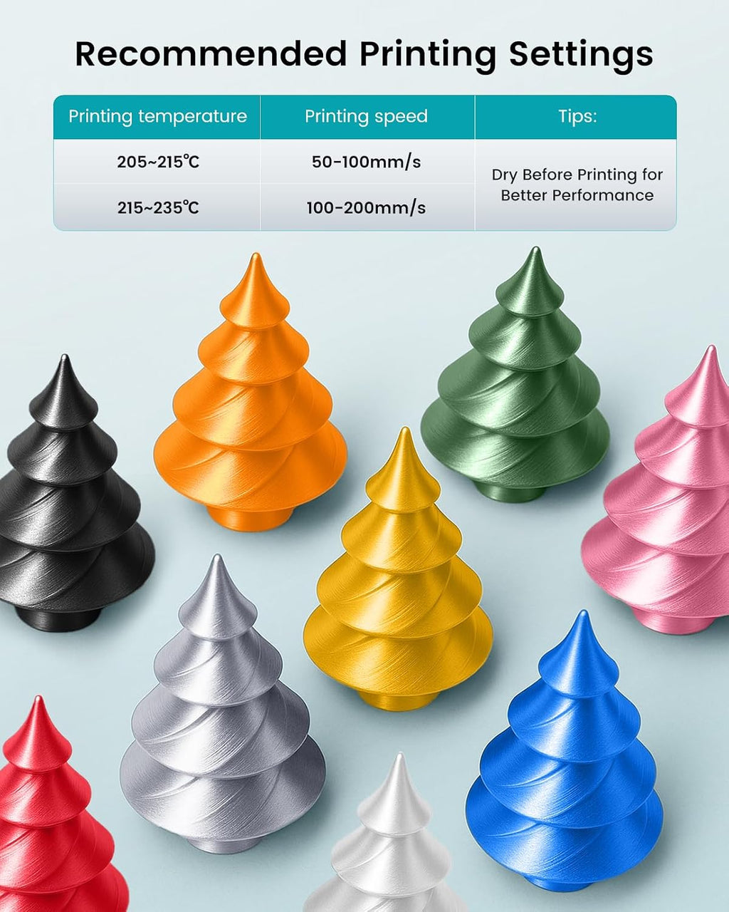 SUNLU Silk PLA+ Filament 1.75mm, Chrome Like Gloss Finish, Smooth Silk Texture, Upgraded Formula for Stable Printing, 4kg(8.8lbs) PLA Plus 3D Printer Filament, Gold+Gold+Silver+Silver