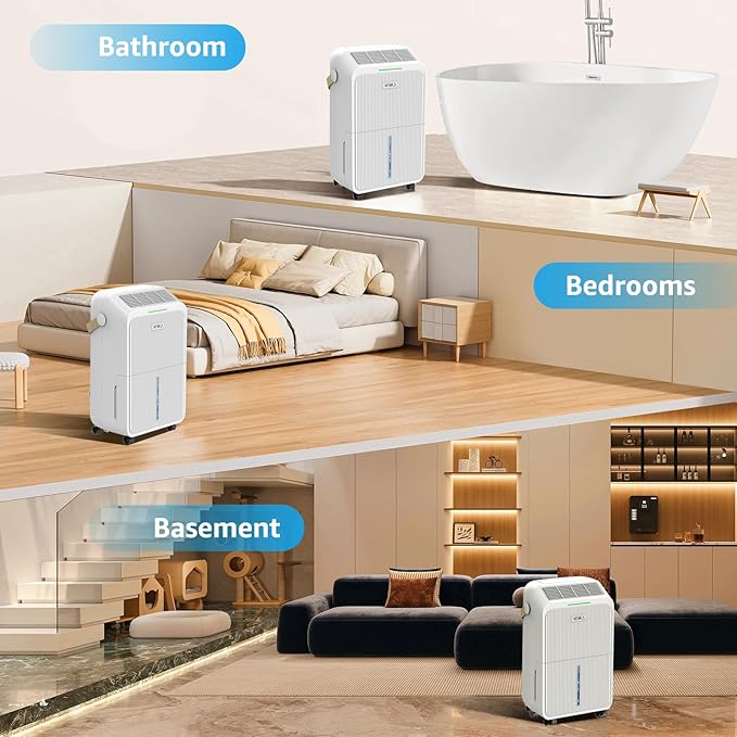 KNKA 2500 Sq.Ft Dehumidifiers for Home