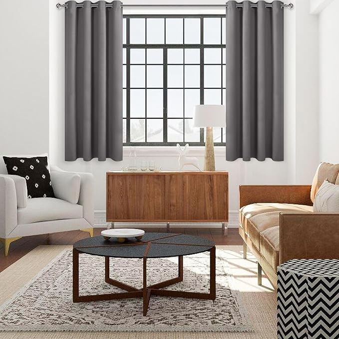 DWCN Blackout Curtains 63 Inch Length, Room Drakening Drapes