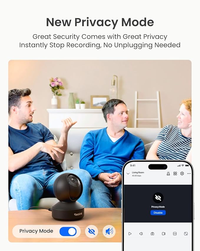 REOLINK Smart 4K UHD Pan & Tilt Dual-Band Wi-Fi 6 Indoor Security Camera