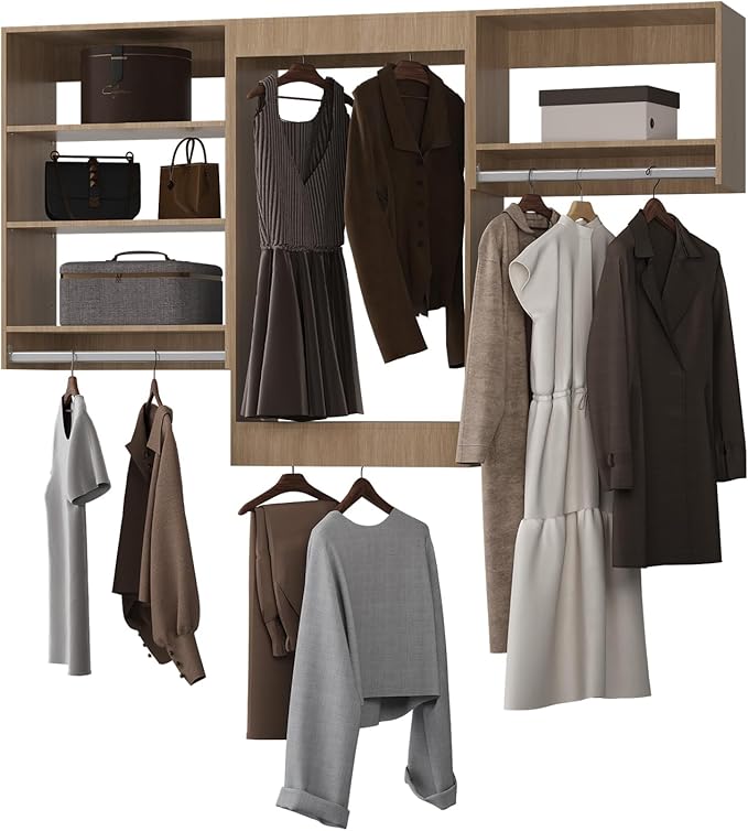 Modular Closet System, Wood Tower Closet Storage