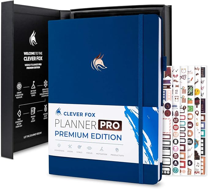 Clever Fox Planner Pro Premium – Luxurious Weekly & Monthly Planner
