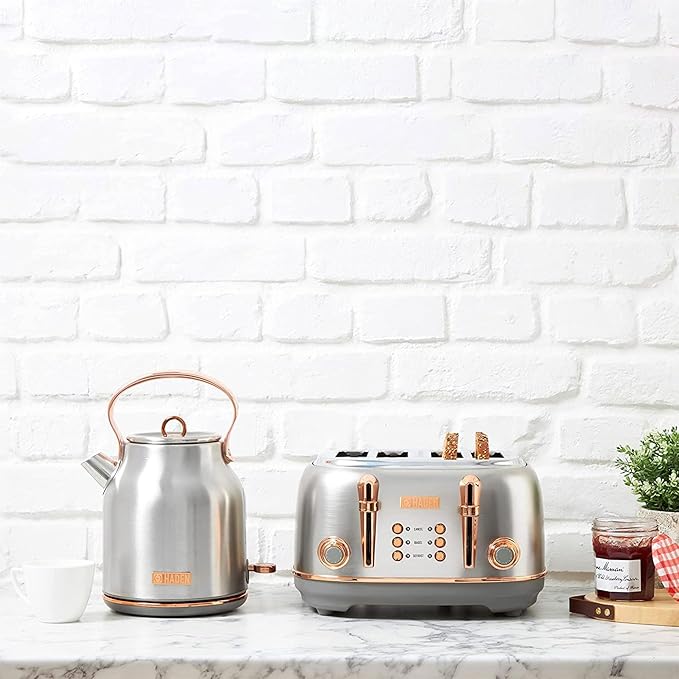 Haden Heritage 4 Slice Wide Slot Stainless Steel Toaster