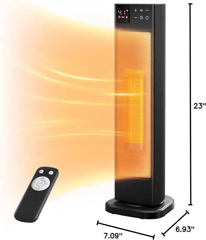 PELONIS Oscillating Ceramic Tower Indoor Space Heater