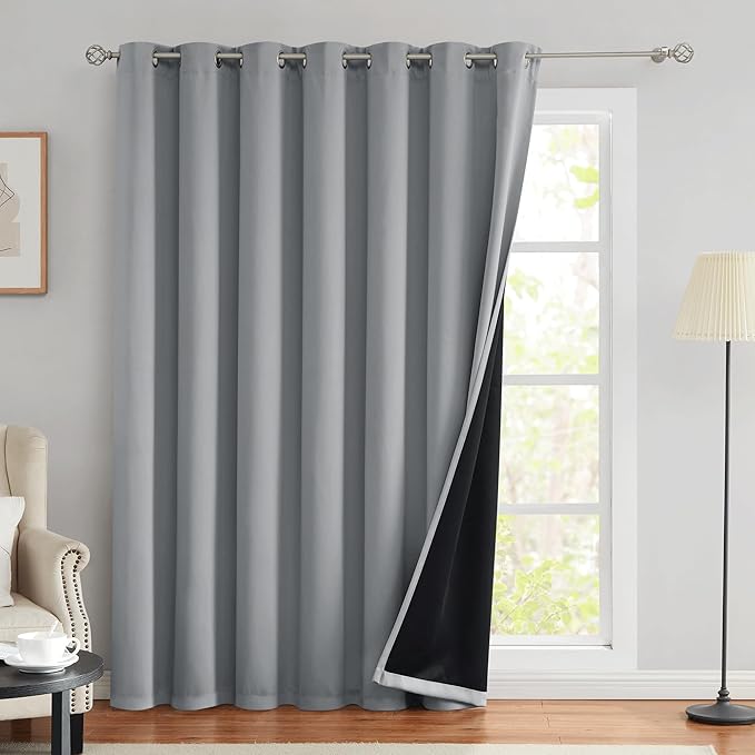 Beauoop 100% Blackout Curtains 96 Inches Long