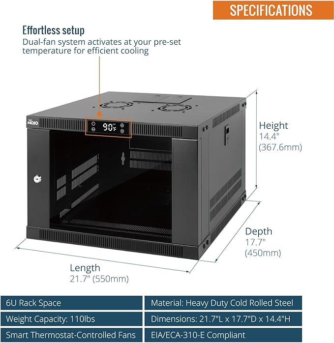 Tecmojo 6U Wall Mount Rack