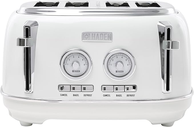 Haden Dorset 4 Slice Wide Slot Stainless Steel Toaster