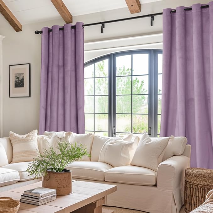 JIUZHEN Velvet Blackout Curtains