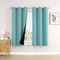 ChrisDowa 100% Blackout Curtains 63 inch Long