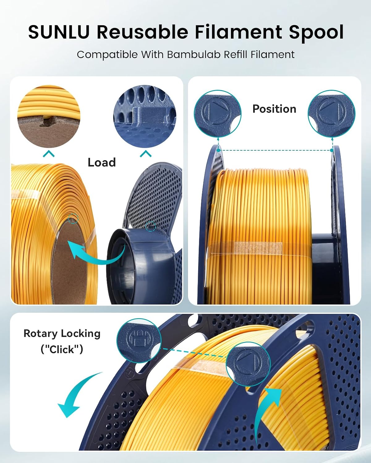 SUNLU Silk PLA+ Filament 1.75mm Multicolor 250gx4, Silky Glossy Dual Color PLA Plus 3D Printer Filament Bundle for Bambu Lab 3D Printers, Red Gold+Blue Green+Red Blue+Green Purple