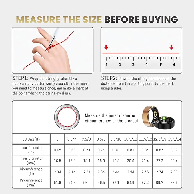 Smart Ring for Women Men, Health Tracker