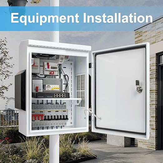 Outdoor Electrical Box with Thermostat and Fan, Cold-Rolled Steel Plate