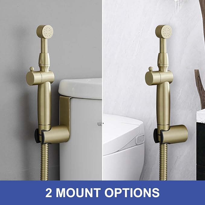 Bidet Sprayer for Toilet Brushed Gold Bidet Attachment for Toilet