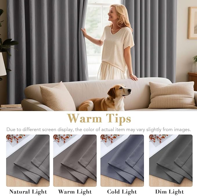 H.VERSAILTEX Blackout Curtains for Bedroom Curtains Thermal Insulated Room (Set of 2)