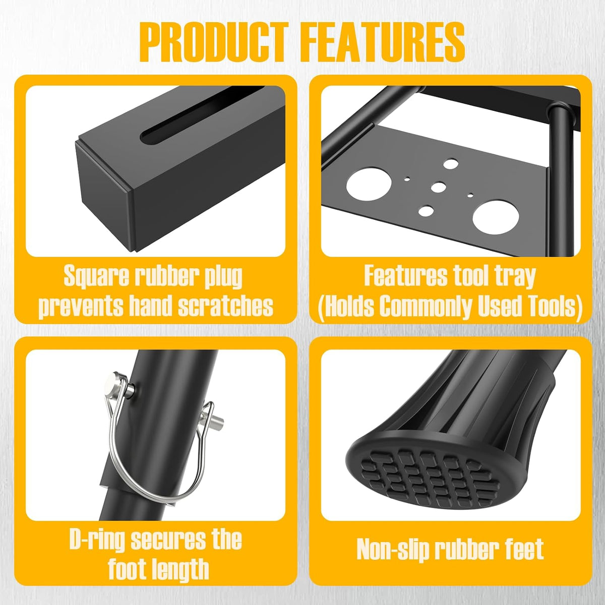 extension ladder stabilizer, extended ladder standoff with tool, package contents
