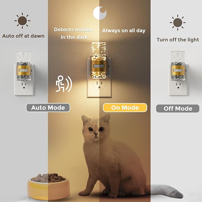 L LOHAS LED Motion Sensor Night Light, Dimmable Night Lights Plug into Wall