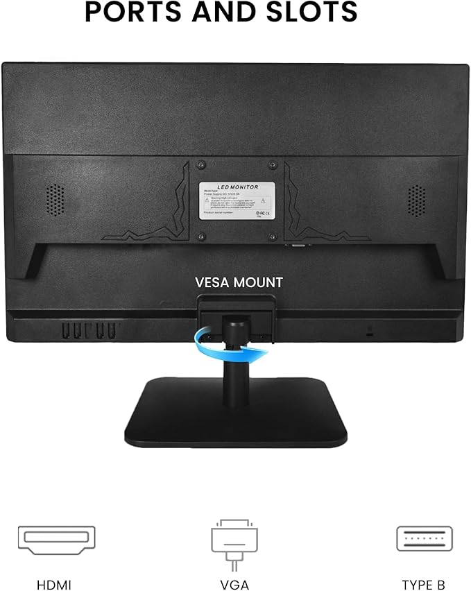SKitphrati 21.5 Inch Touchscreen Monitor FHD 1920x1080p IPS Screen, VESA Support