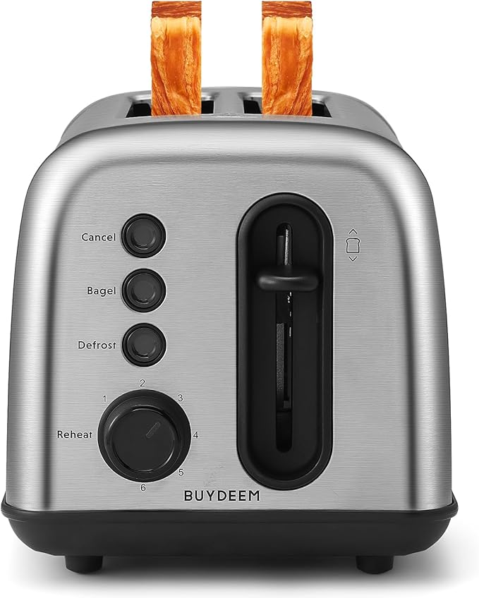 BUYDEEM DT420 2 Slice Toaster, Stainless Steel Toaster