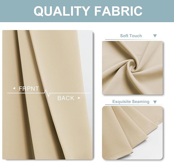 ChrisDowa Blackout Curtains 70 inches Wide