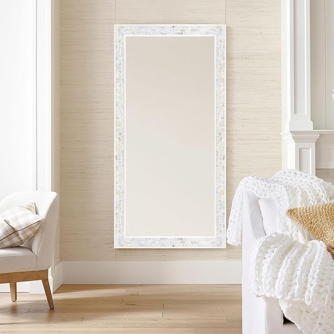 Tanmicoshomy 24 x 47 Inch White Rectangle Wall Mirror, Rectangular Mirrors