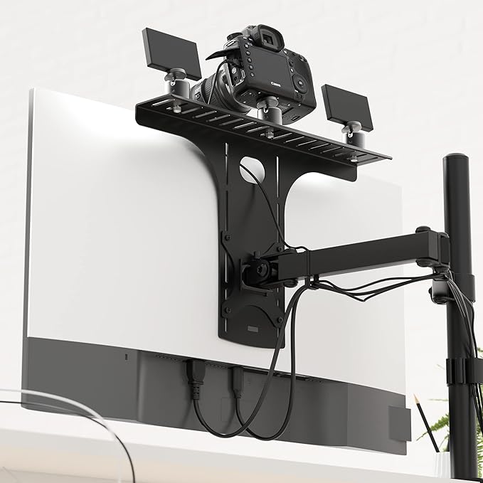 HumanCentric DSLR Monitor Mount Large, Desk Camera Mounting, Light Webcam