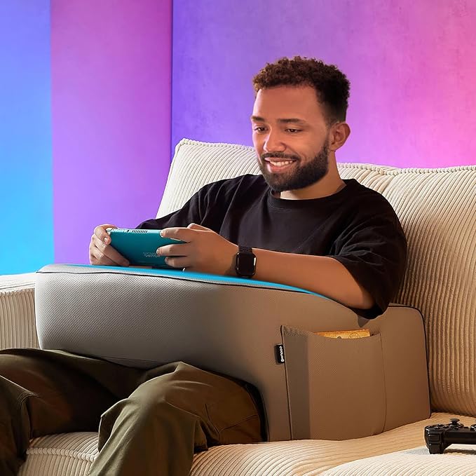 Reading Pillow for Gaming, Extra Large Laptop Pillow for Adult, Memory Foam Lap