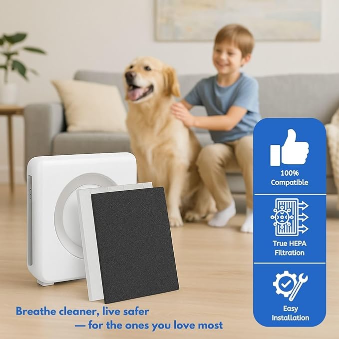 Nispira True HEPA Filter Replacement Set Compatible