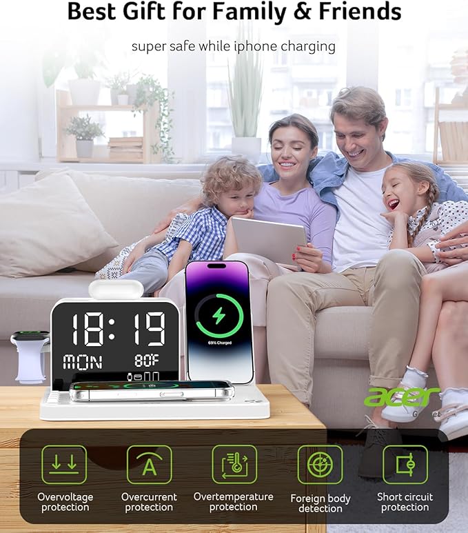 Acer 7-in-1 Wireless Charging Station - 30W Fast Wireless Charger