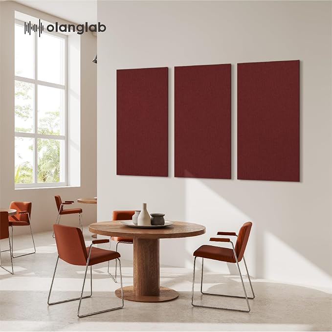 Olanglab Acoustic Panels 2 Pack, Fabric Wrapped Sound Proof Foam Panels