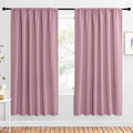 NICETOWN 2 Panels Blackout Curtains, Rod Pocket Window Curtains Room Darkning