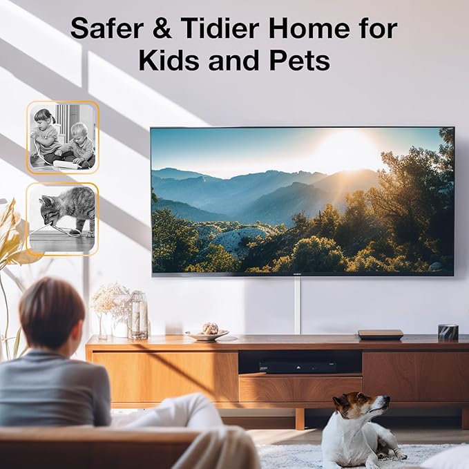 Delamu TV Cord Hider, 315in Wire Covers
