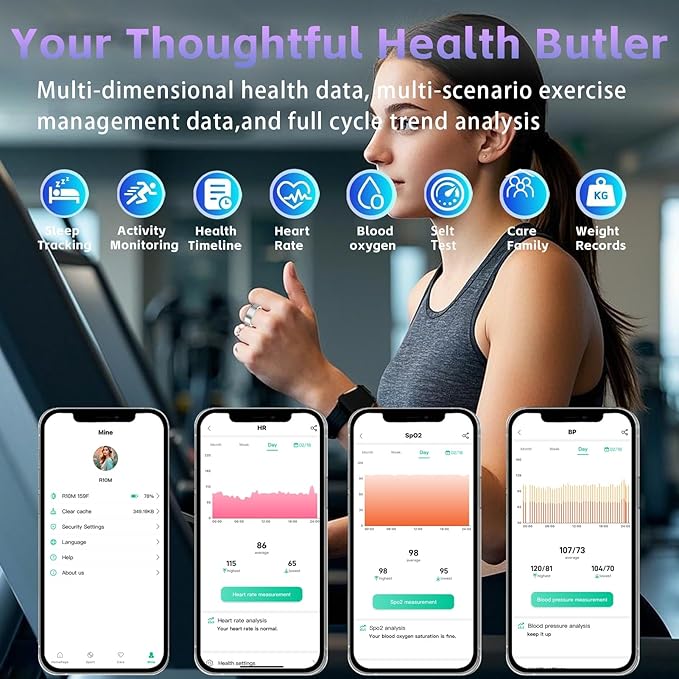 Smart Health Ring for Women Men, Fitness Tracker Ring