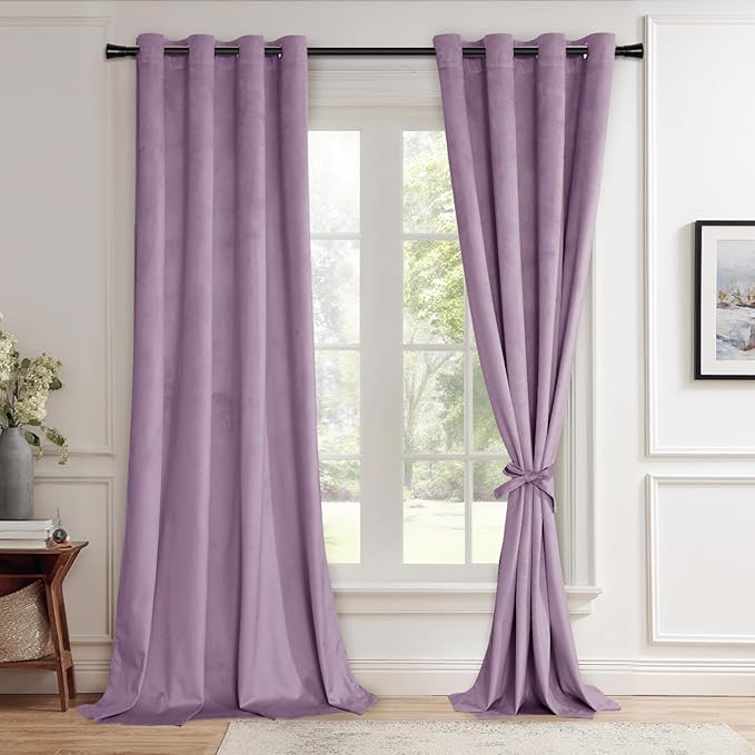 JIUZHEN Velvet Blackout Curtains