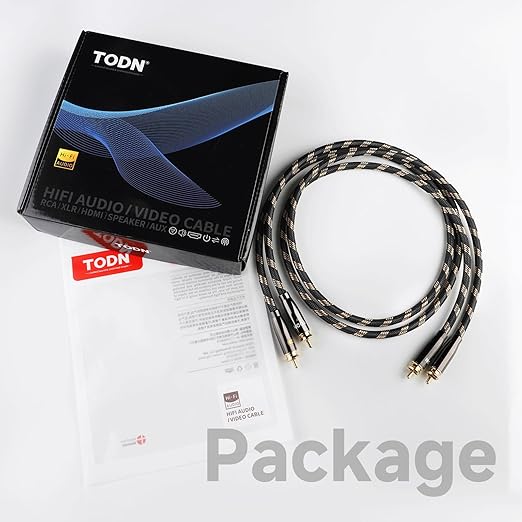 TODN RCA Cables Audiophile 3ft HiFi Stereo RCA Audio Cable