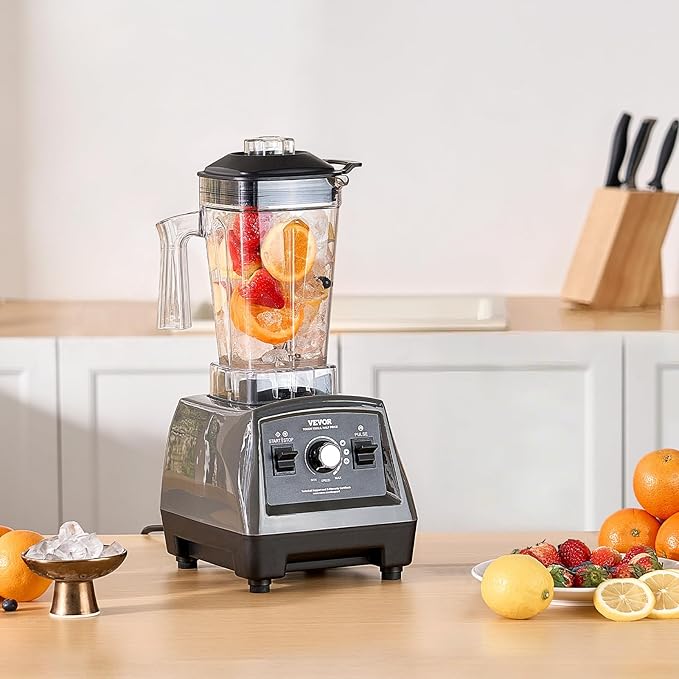 VEVOR Blender for Smoothies, 61 oz 1400W, Professional Blender