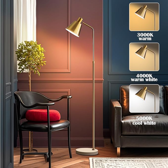 Gold Brass Industrial Floor Lamps