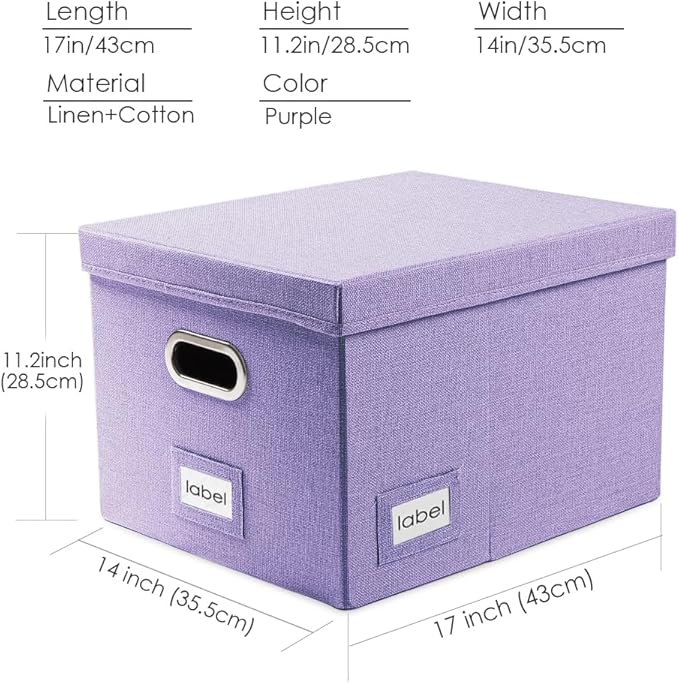 PRANDOM File Organizer Box (Set of 4)