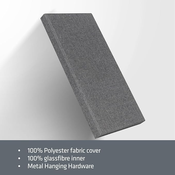 UMIACOUSTICS 2 PCS Acoustic Panel, 47.2" x 23.6" Fiberglass Sound Proof Wall