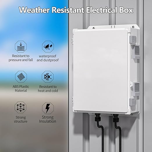 Namunanee Outdoor Electrical Junction Box, ABS Water Resistant Enclosure