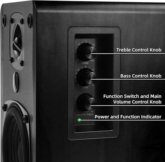 SINGING WOOD BT27 Active Powered Bluetooth Bookshelf Speakers