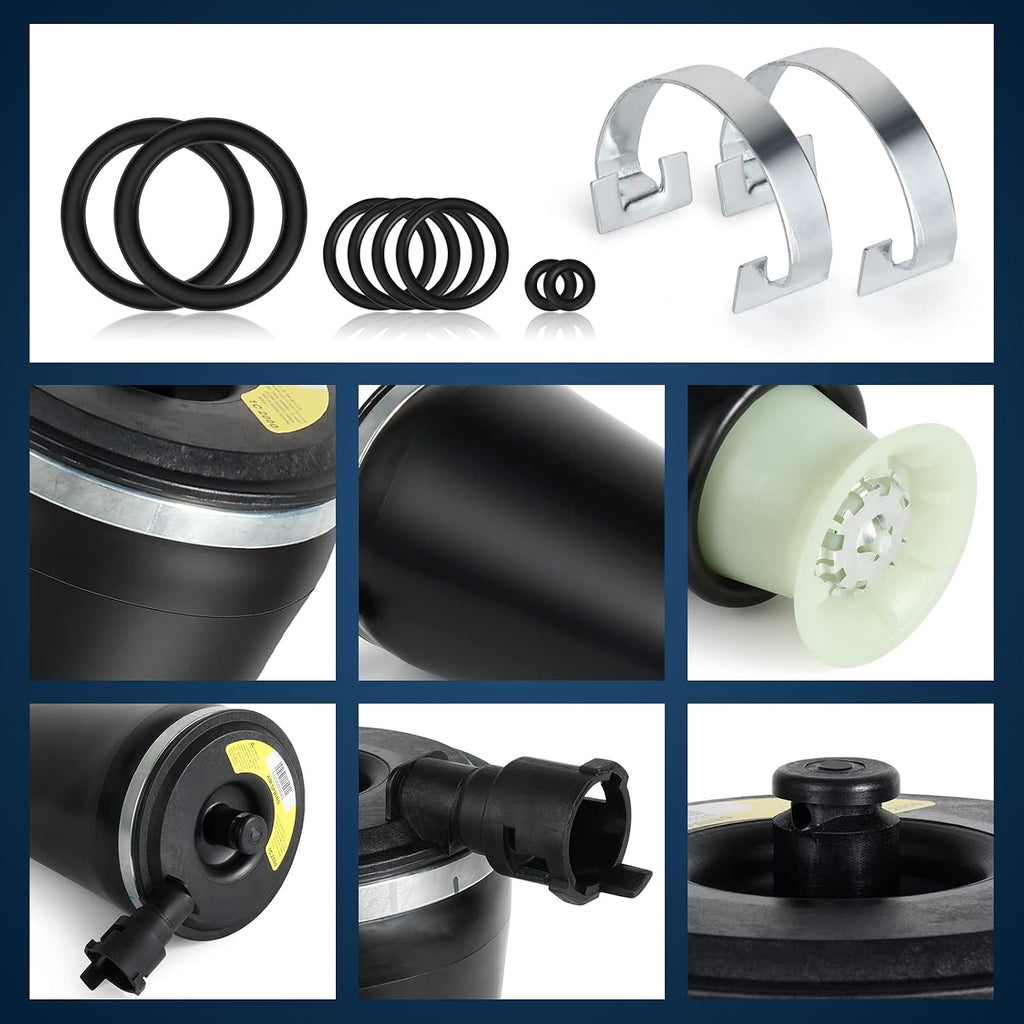 rear air spring suspension bags kit for lincoln, side view