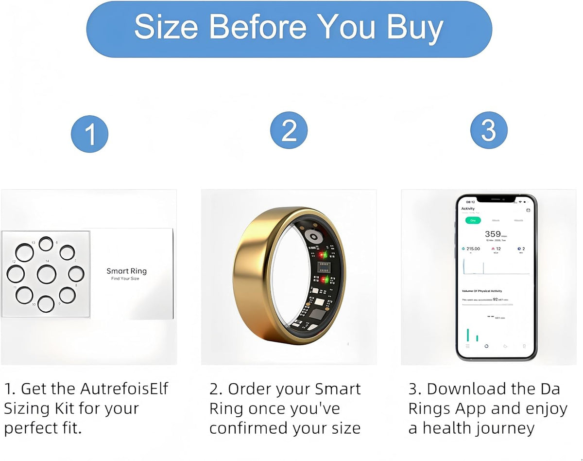 smart ring health tracker for women men, fitness shown in use