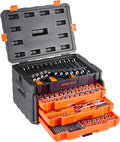 VEVOR Mechanics Tool Set and Socket Set, 3/8 and 1/2 inch Drive Deep and (450 PCS)