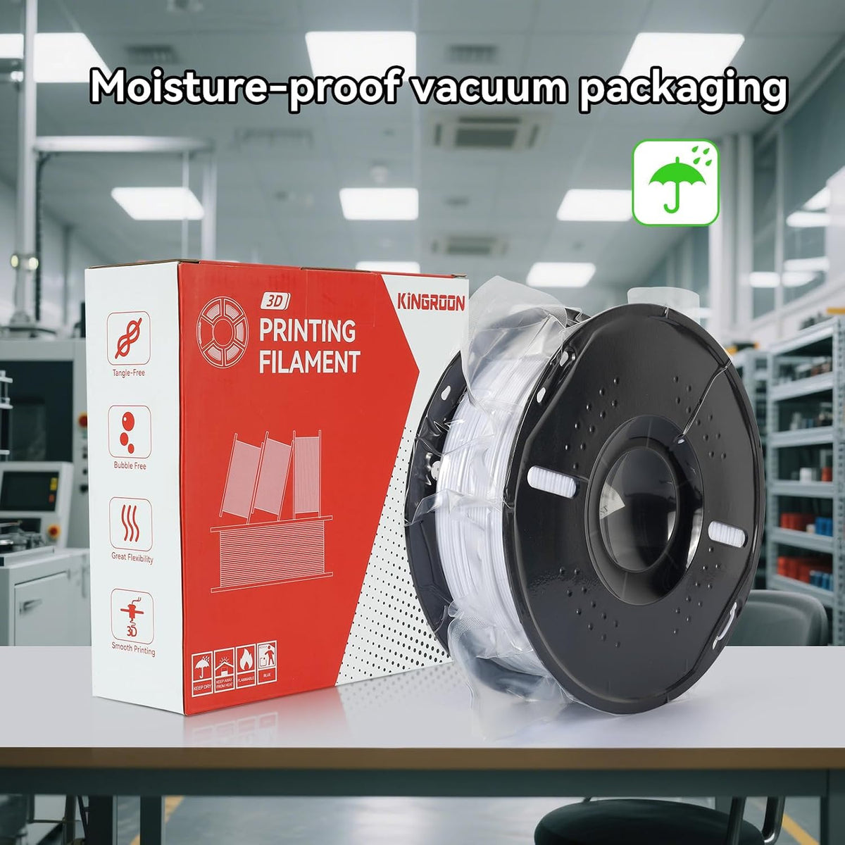 Kingroon PETG 3D Printer Filament, 10 Rolls, Dimensional Accuracy +/- 0.03 mm, 1kg Spool(2.2lbs), 1.75 mm，10KG Ten Colors Black White Grey Red Blue Green Yellow Orange Transparent Silver